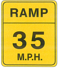 Advisory Speed                          On Exit Ramp